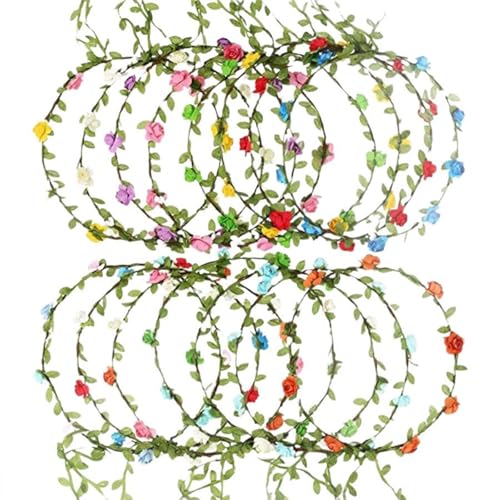 Realistisches Blumen-Haarteil, bunter Kopfschmuck, Brautschmuck, Rollenspiel, Foto für Zeremonien, Outdoor-Events, leichte Brautkronen von ZYMIADOU