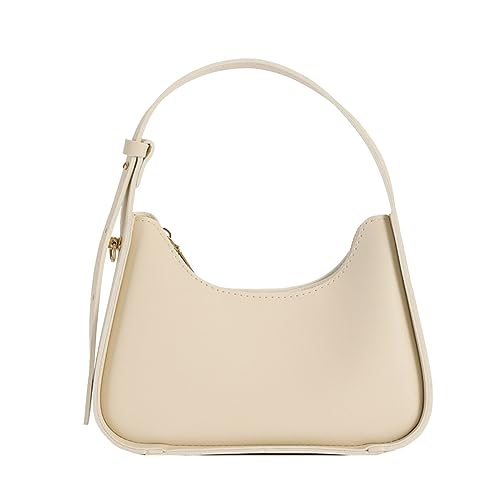 Trendige Schultertasche für Damen, Handtasche mit Reißverschluss, tragen Sie Ihre wichtigen Dinge in Damen-Schultertaschen, weiß, One Size von ZYMIADOU