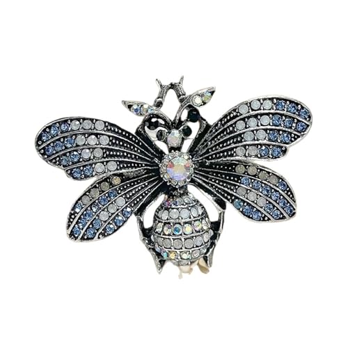 Vintage Strass Schmetterling Motte Brosche Legierung Retro Schmuck Zubehör Unisex Party Strass Motte Schmetterling Brosche von ZYMIADOU