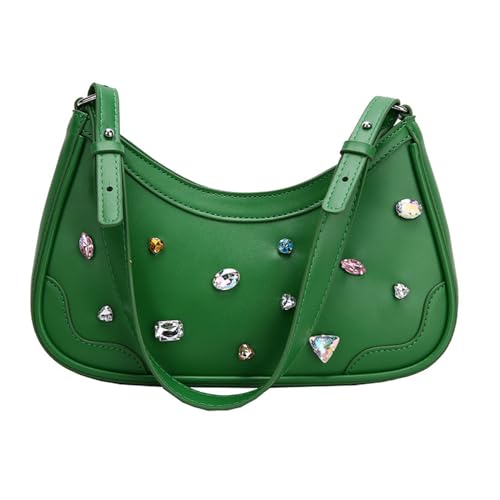 ZYMIADOU 2023 PU Geldbörse Einfache Mode Unterarmtasche Große Kapazität Vielseitige Schultertaschen Achseltasche Handtasche Strass Tote Taschen Damen Handtaschen, grün, One Size ZYMIADOU 2023 PU Geldbörse Einfache Mode Unterarmtasche Große Kapazität Vielseitige Schultertaschen Achseltasche Handtasche Strass Tote Taschen Damen Handtaschen, grün, One Size von ZYMIADOU