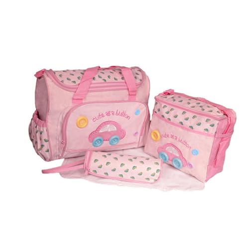 ZYMIADOU 4-teiliges geräumiges Baby-Wickeltaschen-Set, robust und wasserdicht, mit Aufbewahrungstaschen, Wickeltasche, C, Einheitsgröße von ZYMIADOU