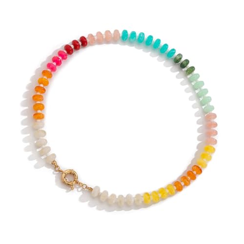 ZYMIADOU Bunte Acryl-Perlen-Halskette, trendiges Accessoire für legere Partys, stilvolle Outfits, lange Nutzungsdauer, Acrylperlen-Designs, Einheitsgröße, Wie beschrieben, Wie beschrieben von ZYMIADOU