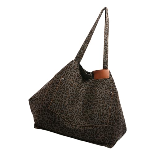 ZYMIADOU Damen Animal Print Canvas Schultertasche Große Kapazität Handtasche für Einkaufen Strand Reisen Schule Mode Achselhöhle Casual Shopper, Kaffeebraun, One Size ZYMIADOU Damen Animal Print Canvas Schultertasche Große Kapazität Handtasche für Einkaufen Strand Reisen Schule Mode Achselhöhle Casual Shopper, Kaffeebraun, One Size von ZYMIADOU