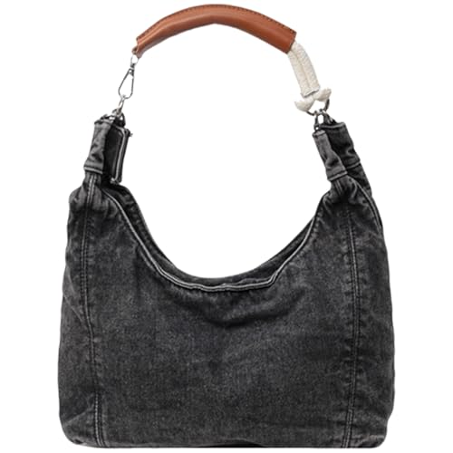 ZYMIADOU Damen Große Kapazität Schultertasche Denims Handtasche All-Matching Achsel Mode Achsel Mädchen Einkaufen Dating Frauen Denims Schulter Große Kapazität Handtasche All-Matching Achsel, Schwarz ZYMIADOU Damen Große Kapazität Schultertasche Denims Handtasche All-Matching Achsel Mode Achsel Mädchen Einkaufen Dating Frauen Denims Schulter Große Kapazität Handtasche All-Matching Achsel, Schwarz von ZYMIADOU