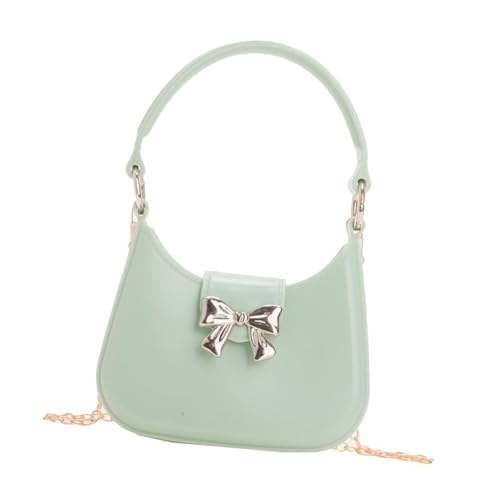 ZYMIADOU Damen-Handtasche mit Schleife, Achseltasche, stilvolle Schulter mit Kettenriemen, Mond, Umhängetasche, Damen, Handtasche, Mond, ästhetische Schulter mit Kette, Schleifen, Crossbody-Geldbörse von ZYMIADOU