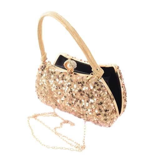 ZYMIADOU Damen Pailletten Abendtaschen Hochzeit Geldbörse Cocktail Party Handtasche Glitzer Taschen Geldbörsen Mode Umhängetasche für Bankett Frauen Pailletten Schulter Damen Abend mit Kette Glitzer von ZYMIADOU