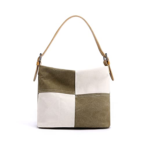 ZYMIADOU Damen-Schultertasche aus Segeltuch, großes Fassungsvermögen, Patchwork-Handtaschen mit Tragegriff oben, einfache Tragetasche, lässig, große Kapazität, Handtasche, Damen, Patchwork ZYMIADOU Damen-Schultertasche aus Segeltuch, großes Fassungsvermögen, Patchwork-Handtaschen mit Tragegriff oben, einfache Tragetasche, lässig, große Kapazität, Handtasche, Damen, Patchwork von ZYMIADOU
