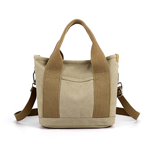 ZYMIADOU Damen-Schultertasche aus Segeltuch, modische Handtasche mit Tragegriff oben, großes Fassungsvermögen, lässig, kleines Buch, große Kapazität, lässige Tragetasche mit Tragegriff oben, khaki ZYMIADOU Damen-Schultertasche aus Segeltuch, modische Handtasche mit Tragegriff oben, großes Fassungsvermögen, lässig, kleines Buch, große Kapazität, lässige Tragetasche mit Tragegriff oben, khaki von ZYMIADOU