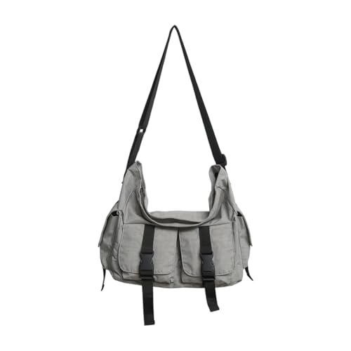 ZYMIADOU Damen-Umhängetasche, geräumig, mehrere Taschen, modische Handtasche mit Tragegriff oben, mehrere Taschen, grau, One Size von ZYMIADOU