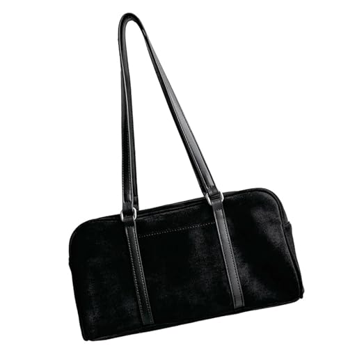 ZYMIADOU Damentasche Herbst Achsel Ästhetische Handtasche All-Matching Unterarm Große Kapazität Schulter Shopping Dating Frauen Achsel Große Kapazität Handtasche All-Matching Schulter Pendeln, Schwarz von ZYMIADOU