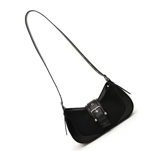 ZYMIADOU Elegante Damen Achselbörse Retro Umhängetasche Matte Patchwork Designs mit viel Platz Handtasche für wesentliche trendige Frauen Tasche, Schwarz , One Size von ZYMIADOU