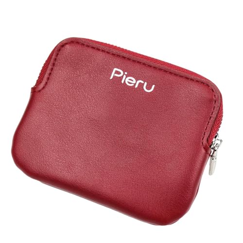 ZYMIADOU Geldbörse mit mehreren Fächern, Kartenhalter, Ledertasche, Geldbeutel, einfarbig, Reißverschluss, tragbarer Metall-Reißverschluss, B, Mass Beauty von ZYMIADOU