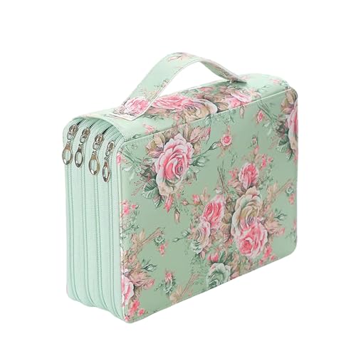 ZYMIADOU Großes Federmäppchen mit 200 Fächern, Multifunktions-Organizer, Tasche mit Reißverschlüssen für Erwachsene, Teenager, Multifunktionstaschen-Organizer, grün ZYMIADOU Großes Federmäppchen mit 200 Fächern, Multifunktions-Organizer, Tasche mit Reißverschlüssen für Erwachsene, Teenager, Multifunktionstaschen-Organizer, grün von ZYMIADOU