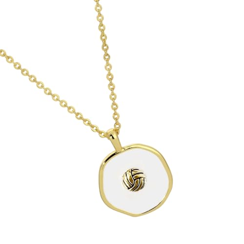 ZYMIADOU Halskette mit Kugel-Anhänger, leicht, Metall, Stahl, Schmuck für aktiven Lebensstil, modisches Geschenk, modische Sport-Charm-Halskette, Einheitsgröße, Wie beschrieben, Wie beschrieben von ZYMIADOU