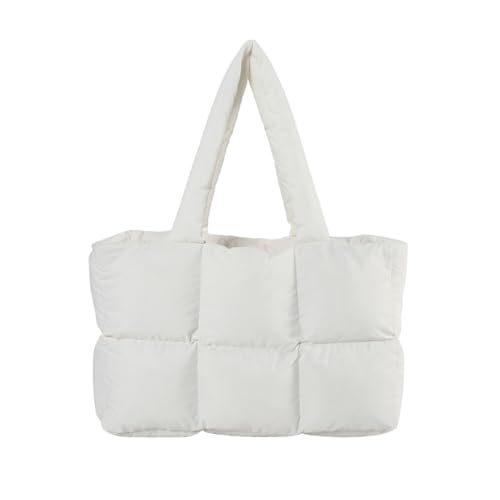 ZYMIADOU Mode Gesteppte Baumwolle Damen Handtasche Vielseitige Umhängetasche Große Kapazität Achseltaschen für den täglichen Gebrauch Modische gesteppte Geldbörse, weiß, One Size ZYMIADOU Mode Gesteppte Baumwolle Damen Handtasche Vielseitige Umhängetasche Große Kapazität Achseltaschen für den täglichen Gebrauch Modische gesteppte Geldbörse, weiß, One Size von ZYMIADOU