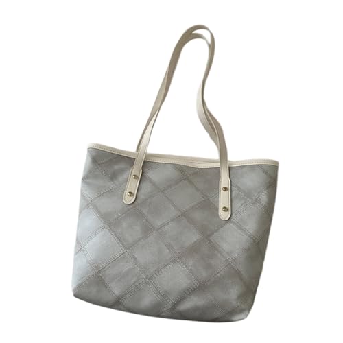 ZYMIADOU Modische Handtasche Damen Casual Schultertasche Weiche Struktur Große Kapazität Top Griff Tasche Handtasche, grau, One Size ZYMIADOU Modische Handtasche Damen Casual Schultertasche Weiche Struktur Große Kapazität Top Griff Tasche Handtasche, grau, One Size von ZYMIADOU