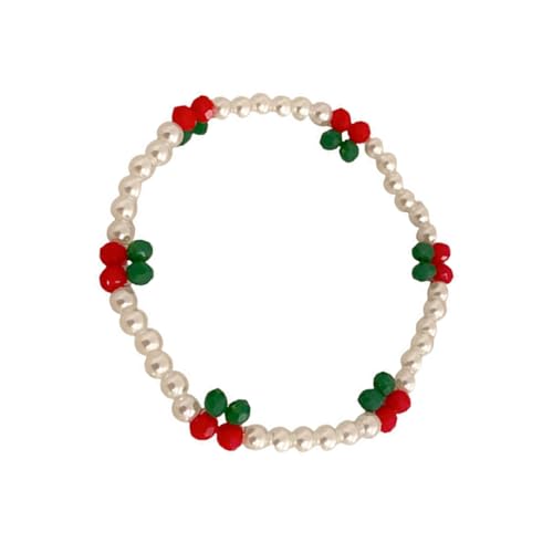 ZYMIADOU Modische Perlen-Handkette, bequemes, elastisches Armband mit bunten Kunstperlen und Kristallperlen, Modeschmuck für Damen, Einheitsgröße, Wie beschrieben von ZYMIADOU