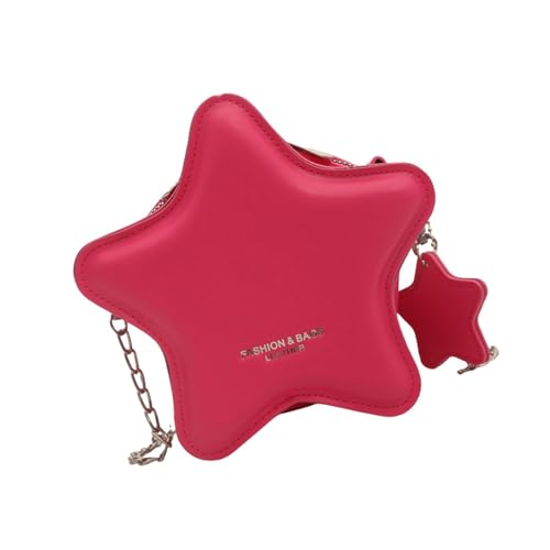 ZYMIADOU Modische kleine Umhängetasche in Sternform für Damen aus PU-Leder mit Kette für Reisen und Einkaufen, kleine Geldbörse, a, One Size von ZYMIADOU