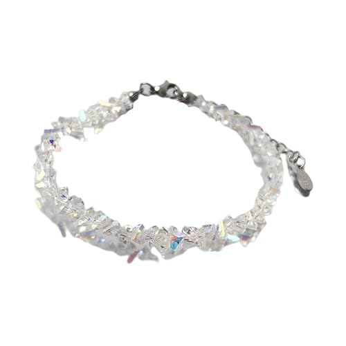 ZYMIADOU Schimmernde Glasperlen-Halskette, leichtes Design, Mehrzweck-Kleidung, komfortabel, eleganter Schmuck, schimmernde Glasperlen-Schmuck-Set, necklace, Wie beschrieben, Wie beschrieben von ZYMIADOU