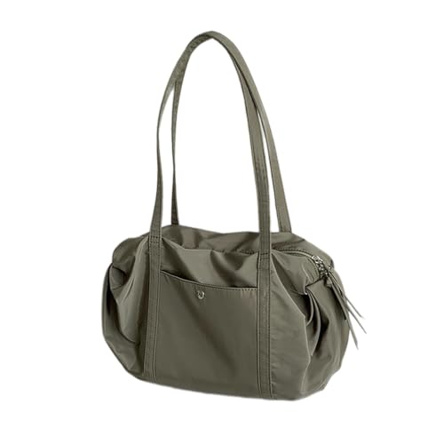 ZYMIADOU Schultertasche aus Nylon mit mehreren Taschen für Damen, schlicht, einfarbig, großes Fassungsvermögen, mehrere Taschen, Unterarm-Nylon-Unterarm, grün, One Size ZYMIADOU Schultertasche aus Nylon mit mehreren Taschen für Damen, schlicht, einfarbig, großes Fassungsvermögen, mehrere Taschen, Unterarm-Nylon-Unterarm, grün, One Size von ZYMIADOU