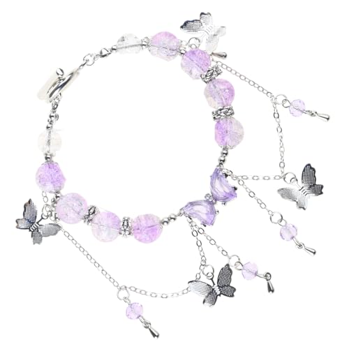 ZYMIADOU Stilvolle Damen mit aufwendigem Schmetterling und Perlen-Akzent für Naturliebhaber und Trendsetter, Schmuck für besondere Anlässe, Einheitsgröße, Wie beschrieben von ZYMIADOU