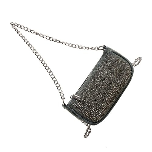 ZYMIADOU Stilvolle Jean-Handtasche mit glitzernden Strasssteinen und praktischer Kette für Partys und Ausflüge, Party-Tragetasche, grün, One Size von ZYMIADOU