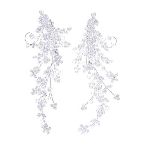 ZYMIADOU Vielseitiger Haarschmuck mit Kunstperlen, für Hochsteckfrisuren, Pferdeschwanz, benutzerfreundlich, stabile Materialien, elegante Perlen, Haar-Accessoire von ZYMIADOU