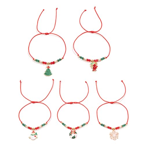 ZYMIADOU Weiches Weihnachts-Ton-Perlen-Set, Handgelenkschmuck für Partys und Feiertage, Festivals, Frauen, Einheitsgröße, Wie beschrieben von ZYMIADOU