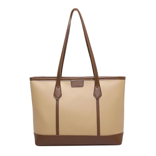 ZYMIADOU Zarte Schultertasche aus PU-Leder für Büro oder Freizeitausflüge mit geräumigem Innenfutter, passend für Laptop und Dokumente, khaki, One Size von ZYMIADOU