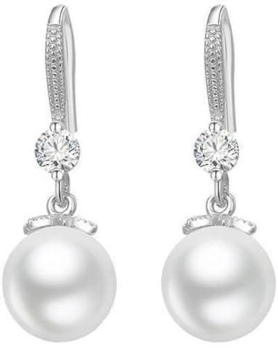 925 Sterling Silberohrhaken Frauen Temperament Senior Persönlichkeit Ohrringe, ZYNSAE, Pearl earrings, 925 Silber von ZYNSAE