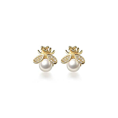 S925 Silber Ohrringe Damen Synthetische Perle Ohrringe mit Diamanten und Muschelperlen, ZYNSAE, Ohrringe von ZYNSAE