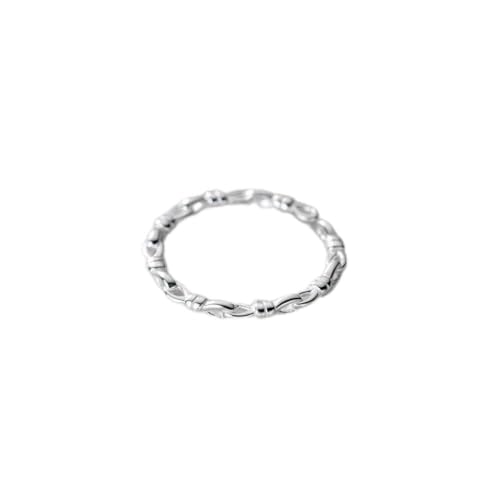 ZYNSAE S925 Silber Korean Knot Schnalle Ring Einfacher Persönlichkeitsring Frauen R00486, Silbrig von ZYNSAE