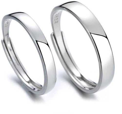 ZYNSAE S925 Sterling Silber Glossy Plain Ring Paar Ring Männer und Frauen ein Einfaches Geschenk Des Kalten Windrings Geschenk, Frauen, Öffnung von ZYNSAE