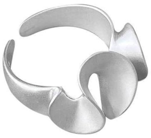 ZYNSAE S925 Sterling Silber Wave Rock Ring Weiblicher Kalter Wind Unregelmäßige Gekräuselte, Gefaltete Frostfinger -Fingerring, Wellenring, Öffnung von ZYNSAE