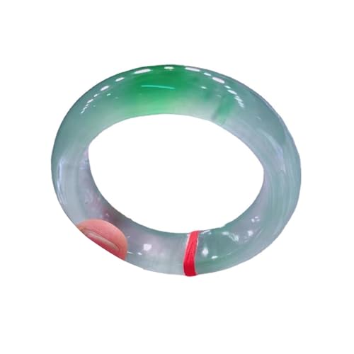 ZYOQYG Jade Armreif Armband für Frauen Eis Transparent Schwimmende Grüne Blume Wasser Zart Edle Consort Jade Armband (54) von ZYOQYG