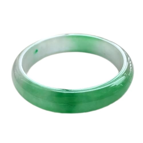 ZYOQYG Jade Armreif Armband für Frauen Grün schwimmende Blume Jade Armband breite Jade Armband, Mädchen (54) von ZYOQYG