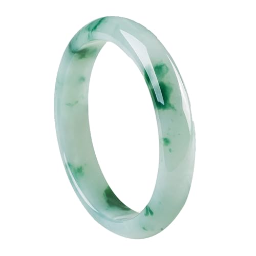 ZYOQYG Natürliche Jade Armreif Armband Für Frauen Mädchen Grün Flattering Jade Armband Geschenk Für Mama (60) von ZYOQYG