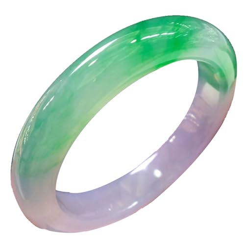 ZYOQYG Natürliche Jade Armreif Armband für Frauen Lila und rosa Eis Transparent Jade Armband Paare (54) von ZYOQYG