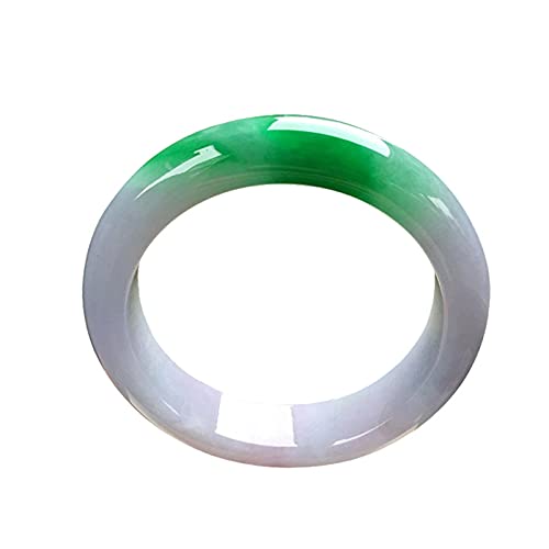 ZYOQYG Natürliche Jade Armreif für Frauen Wasser Zart und Eis Transparent Lila Green Klassischer Retro Jade Armband (56) von ZYOQYG