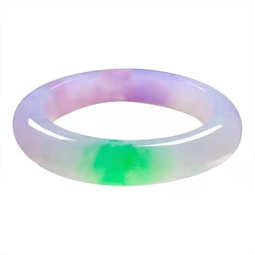 ZYOQYG Natürlicher Jade Armreif Armband Damen Echte Eis Transparent Lila und Grün Armband Geschenk (54) von ZYOQYG