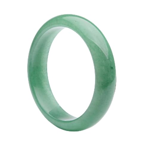ZYOQYG Natürlicher Jade Armreif Armband Damen Echte Eisgrün, transparent, schönes hellgrünes Geschenk für Mama (56) von ZYOQYG