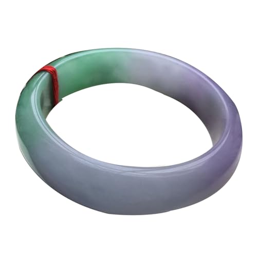 ZYOQYG Neue Natürliche Jade Armreif Für Frauen Echte Grün Floating Lila Frauen Armband (54) von ZYOQYG