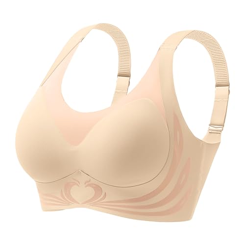 Bügelloser Top Stütz BH Keine Schlaffen Brüste Mehr, Lifting Anti-Sagging Wireless Adjustable Seamless Bra Große Damenbrüste zeigen kleine Brüste volle Körbchen dünner nahtloser BH von ZYPAINIY