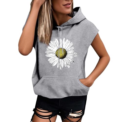 Hoodie Damen Kurzarm Einfarbig Kapuzenpullover Modische Sweatshirt Mit Kapuze Locker Kapuzenpulli Plus Size Hoody Oberteile Bequem Baumwolle Bluse Sommer Klassisch Tops Sportshirt Sommershirts von ZYPAINIY