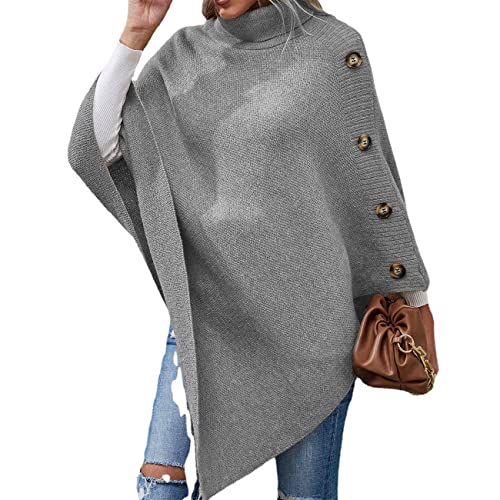 ZYUD Damen Poncho Cape Mode Wendbar Schal Umhang Elegant Cardigan Mantel Herbst Festliche Geschenke für Mädchen Poncho für Damen Strickpullover mit Fransen Großen Streifen Design Strick Cape von ZYUD