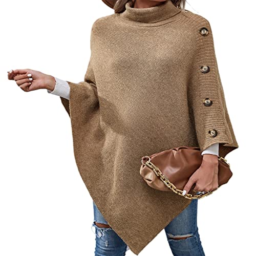ZYUD Damen Poncho Cape Mode Wendbar Schal Umhang Elegant Cardigan Mantel Herbst Festliche Geschenke für Mädchen Poncho für Damen Strickpullover mit Fransen Großen Streifen Design Strick Cape von ZYUD