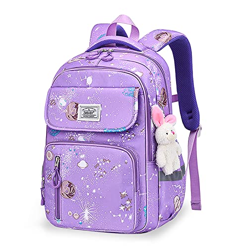 Schulrucksack Mädchen Jungen 3-6 Klasse Kinderrucksack Grundschule Kinder Rucksack Wasserdicht Mehrfachtaschen Schulranzen Große Kapazität Ergonomischem Design Schule Daypack von ZYUPHY