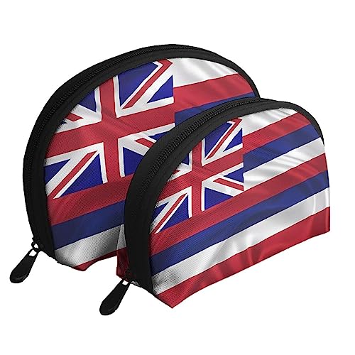 Flagge von Hawaii Amerikanische tragbare Taschen Clutch, Mutter und Kind Aufbewahrungstasche, Muschelform Münze Große Kapazität Geldbörse Aufbewahrung für Kosmetik, kleine Alltagsgegenstände, von ZYVIA