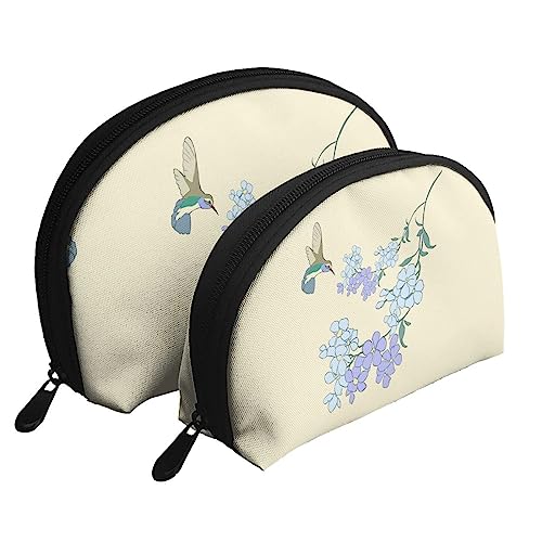 Frische Orchideen Tragbare Taschen Clutch Beutel,Mutter Und Kind Aufbewahrungstasche,Shell Form Münze Große Kapazität Geldbörse Lagerung Für Kosmetik,Kleine Alltagsgegenstände, Weiss/opulenter Garten, von ZYVIA