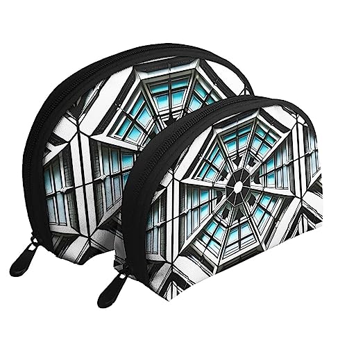 Octagon Gebäude Tragbare Taschen Kupplungstasche,Mutter Und Kind Aufbewahrungstasche,Shell Form Münze Große Kapazität Geldbörse Lagerung Für Kosmetik,Kleine Alltagsgegenstände, Weiss/opulenter Garten, von ZYVIA